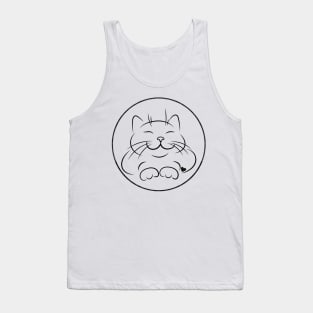 Cute smiling kitten with little heart Tank Top